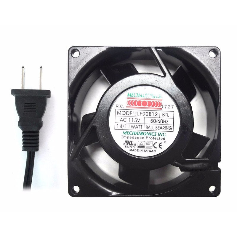 Mechatronics 92x92x25mm AC Low speed Fan UF92B12-BTLR - Coolerguys