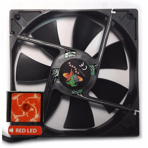 Logisys 120x120x25mm Red Speed Control HML LED Fan CF120BRC - Coolerguys