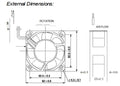 Vantec 92 x 25mm Thermoflow Temperature Controlled Case Fan - Coolerguys