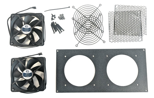 Coolerguys Dual 120mm Bracket Kit with Fan - Coolerguys