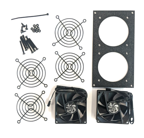 Coolerguys Dual 80mm Bracket Kit with Fan - Coolerguys