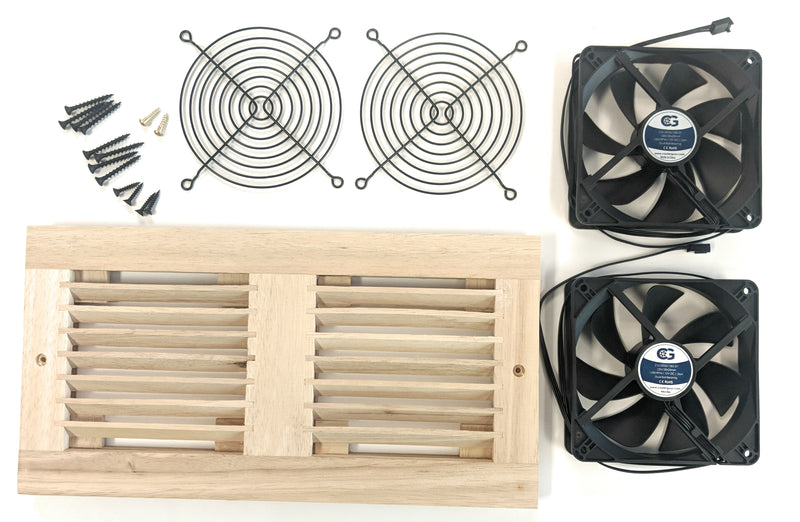 Coolerguys Dual 120mm Oak Grill with Fans - Coolerguys