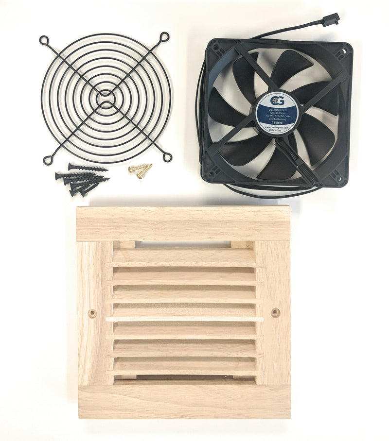 Coolerguys Single 120mm Oak Grill with Fans - Coolerguys