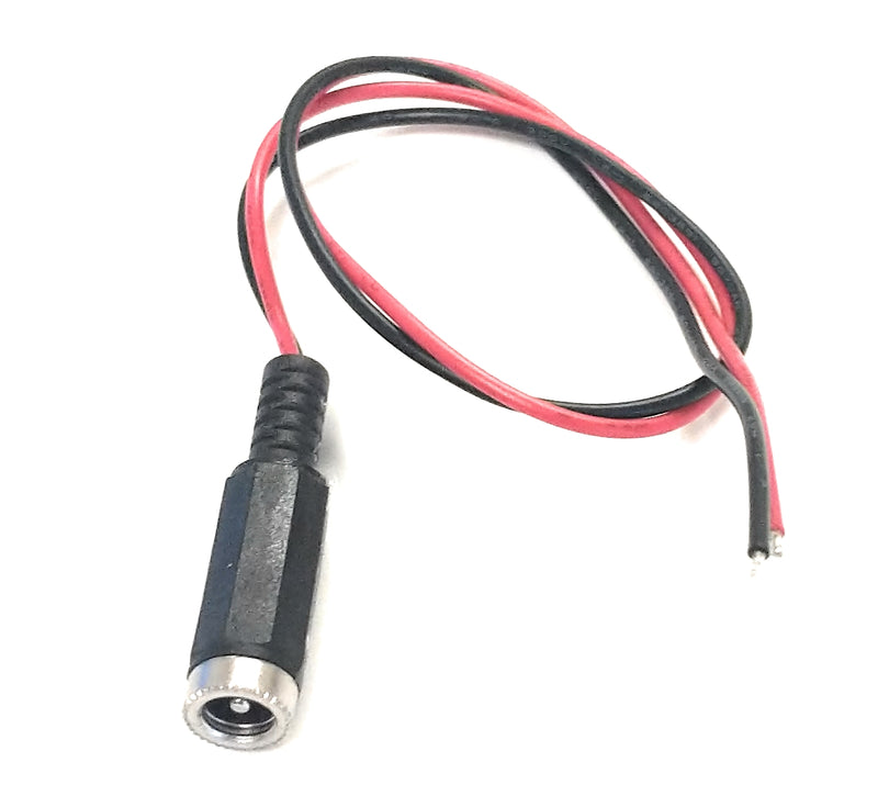Coolerguys Female Barrel Connector (2.1 x 5.5mm) to Bare Wire Cable Adapter - Coolerguys