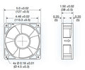 Mechatronics 127x127x38mm High Speed Fan G1338H12B1-FSR - Coolerguys