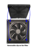 Coolerguys Pro-Metal Thermal controlled filtered Intake and exhaust AV cabinet cooling kit - Coolerguys