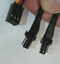 3 Pin Y Cable 6" Sleeved (12" Total Length) - Coolerguys