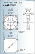 Mechatronics 92x92x25mm 48V Tach Alarm Fan E9225H48B1-FSR - Coolerguys