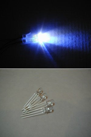 3mm Blue/White Dual LED / each - Coolerguys