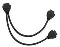4-Pin Molex power splitter 6 inch wired and 12, 18, 30 and 36 inch Black Sealed - Coolerguys