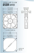 Mechatronics 120x120x25mm 24 Volt High Speed Fan G1225H24B-FSR - Coolerguys
