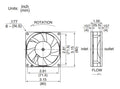 Panaflo NMB  80x80x25mm Medium Speed Fan with RPM sensor-FBA08A12M1BX - Coolerguys