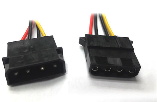 4 Pin Molex Power Cord Extension Cable 12 18  24 and 36" - Coolerguys