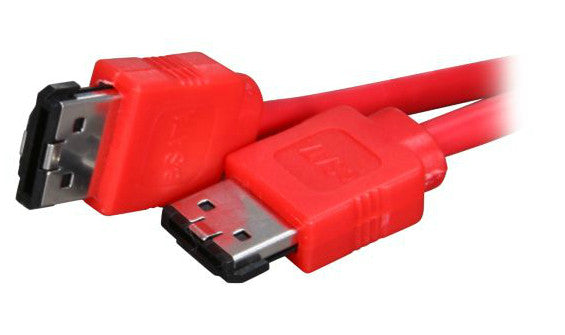 6 Ft Premium eSATA Round Cable RED #OKEAR - Coolerguys