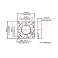 Evercool 30x30x7mm Medium Speed 5V DC Fan EC3007M05CA with 3 wire/pin connector