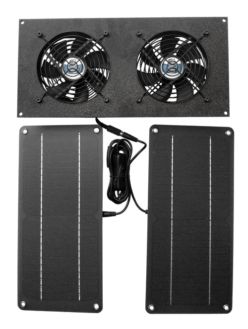 Coolerguys Solar Powered Dual Fan Cooling Kit