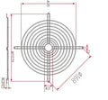 200mm Black Fan Grill / Finger Guard