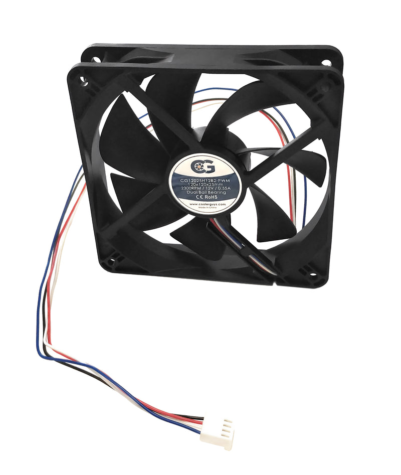 Coolerguys 120mm(120x120x25MM) 12 VDC PWM Variable Speed Fan CG12025H12B2-PWM