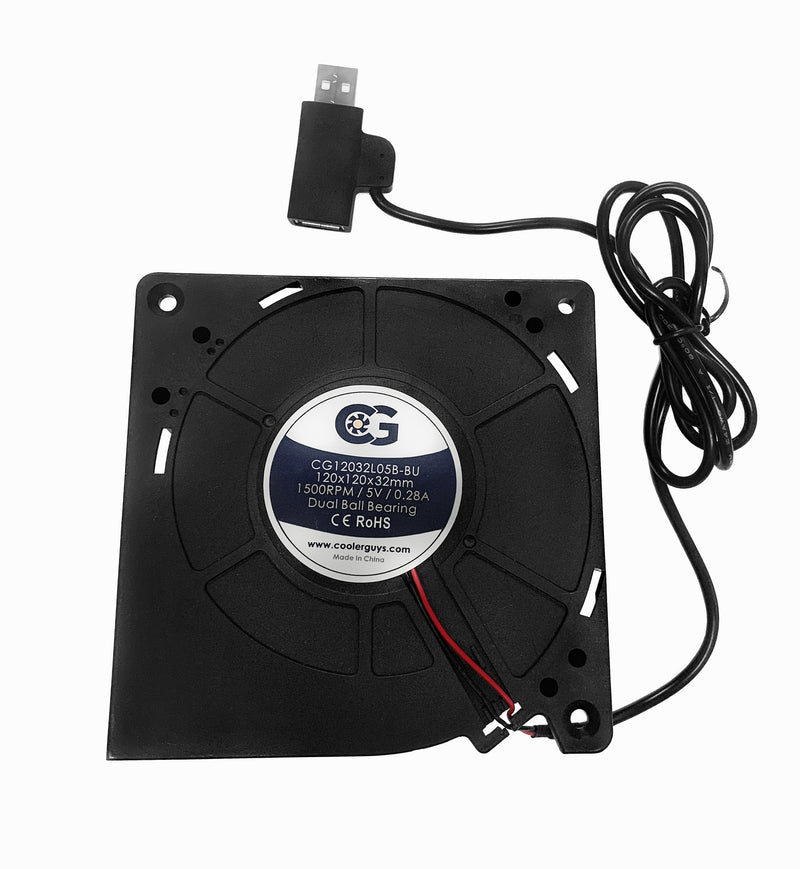 Coolerguys 120mm (120x120x32) USB 5v Blower Fan