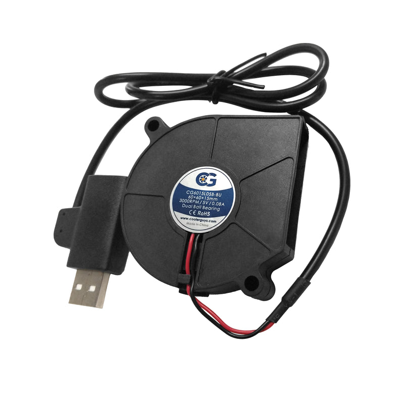 Coolerguys 60mm (60x60x15) Medium Speed USB Blower Fan