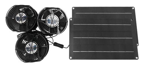 Cooler Solar Powered Triple Fan Solar Kit