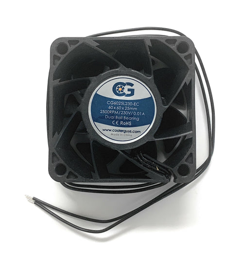 Coolerguys 60x60x25mm EC 230V Low Speed Fan CG6025L230-EC