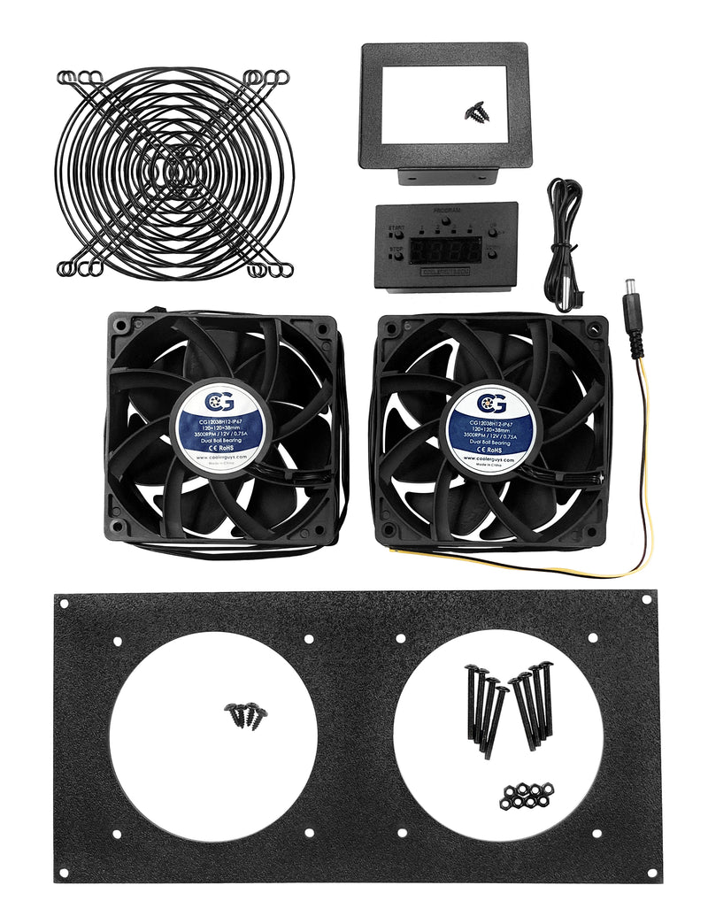 Cooling Kit for RV and Boats (Dual 120mm 12v DC IP67 Fan)