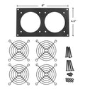 CG Fan Bracket  (2 hole/ Bare Kit ) 80mm kit for Cabinet Cooling