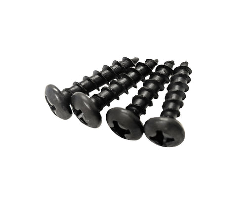 Black Mounting Screws for Cabinet Bracket: M3.5 - 12mm Long (4pack)