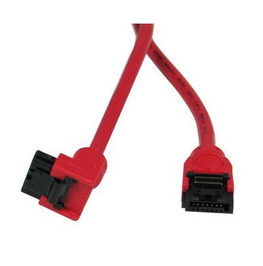 OKGear Red SATA 3.0/6Gbit/s Premium Round Cable 28" (70CM) Straight to Right Angle - Coolerguys