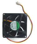 Sunon 80x80x25mm High Speed 12 Volt Fan with 3 Wire 3 Pin connector PF80251-000U-G99 - Coolerguys