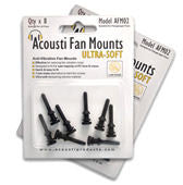 Acousti Anti Vibration Fan Mounts Ultra-Soft / pack of (8) AFM02B - Coolerguys