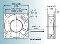 Mechatronics 120x120x38mm High Speed Dual Voltage AC Fan UF12A12/23-BWHR - Coolerguys