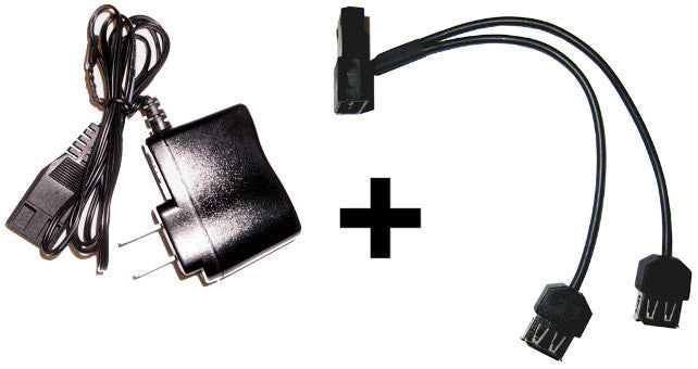 110-240V AC-DC 5V Adapter with Dual USB Connectors Combo - Coolerguys