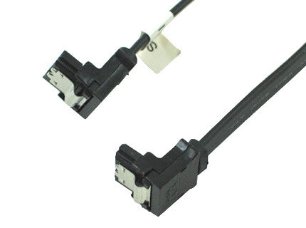 OKGEAR  24 inch SATA 3.0 cable, right angle to right angle,black color #GC24AKM22 - Coolerguys