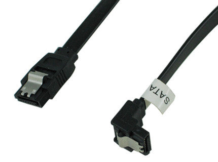OKGEAR 12 inch SATA 3.0 cable,straight to right angle,black color #GC12AKM12 - Coolerguys