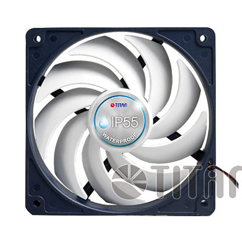 Titan IP55 140X140X25mm Rated Water and Dust Resistant Fan TFD-14025H12B