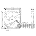 Titan IP55 120X120X25mm Rated Water and Dust Resistant Fan TFD-12025H12B - Coolerguys