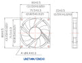 Evercool 80x80x15mm Ultra High Speed 12 Volt Fan-EC8015HH12CA - Coolerguys