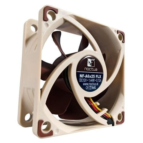 Noctua Quiet Computer Cooling 60x60x25mm Fan NF-A6x25 FLX – Coolerguys