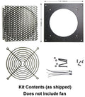 Coolerguys Fan Bracket Kit for (single hole) 140mm Multimedia Cabinet Cooling / Home Theaters - Coolerguys
