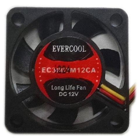 Evercool 30x30x7mm Medium Speed 3 Pin 12 Volt Fan-EC3007M12CA - Coolerguys