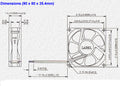 Fonsan Delta 80x80x25mm Medium Speed 12 Volt DC Fan-DFB0812M - Coolerguys