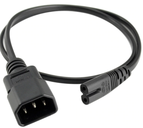 C7  male to C14 female Adapter Cable: 1 meter - Coolerguys
