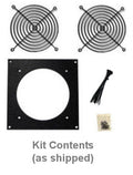 Coolerguys Bare Fan Bracket Kit for single hole 92mm (bare Kit) Multimedia Cabinet Cooling / Home Theaters. - Coolerguys