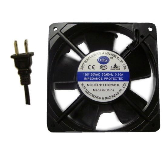 Best Electronics 120x120x25mm Low Speed AC Fan BT12025B1L - Coolerguys