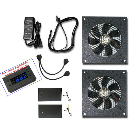 Cabcool 1201-2 Two-Single 120mm Kits with Thermal Control – Coolerguys