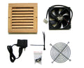 CabCool 1201W Lite 5 volt Single 120mm Fan Cooler Kit with Wood Grill for Cabinet / Home Theater - Coolerguys