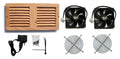 CabCool 1202W Lite 5 volt Dual 120mm Fan Cooler Kit with Wood Grill for Cabinet / Home Theater - Coolerguys
