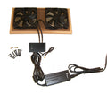 CabCool1202 Dual 120mm Fan Cooler Kit with Custom Wood Grill / Thermal Controller - Coolerguys